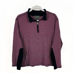 Lauren Ralph Lauren Pink and Black‎ 1/4 Zip-Up Sweater women’s 3X Sporty Preppy